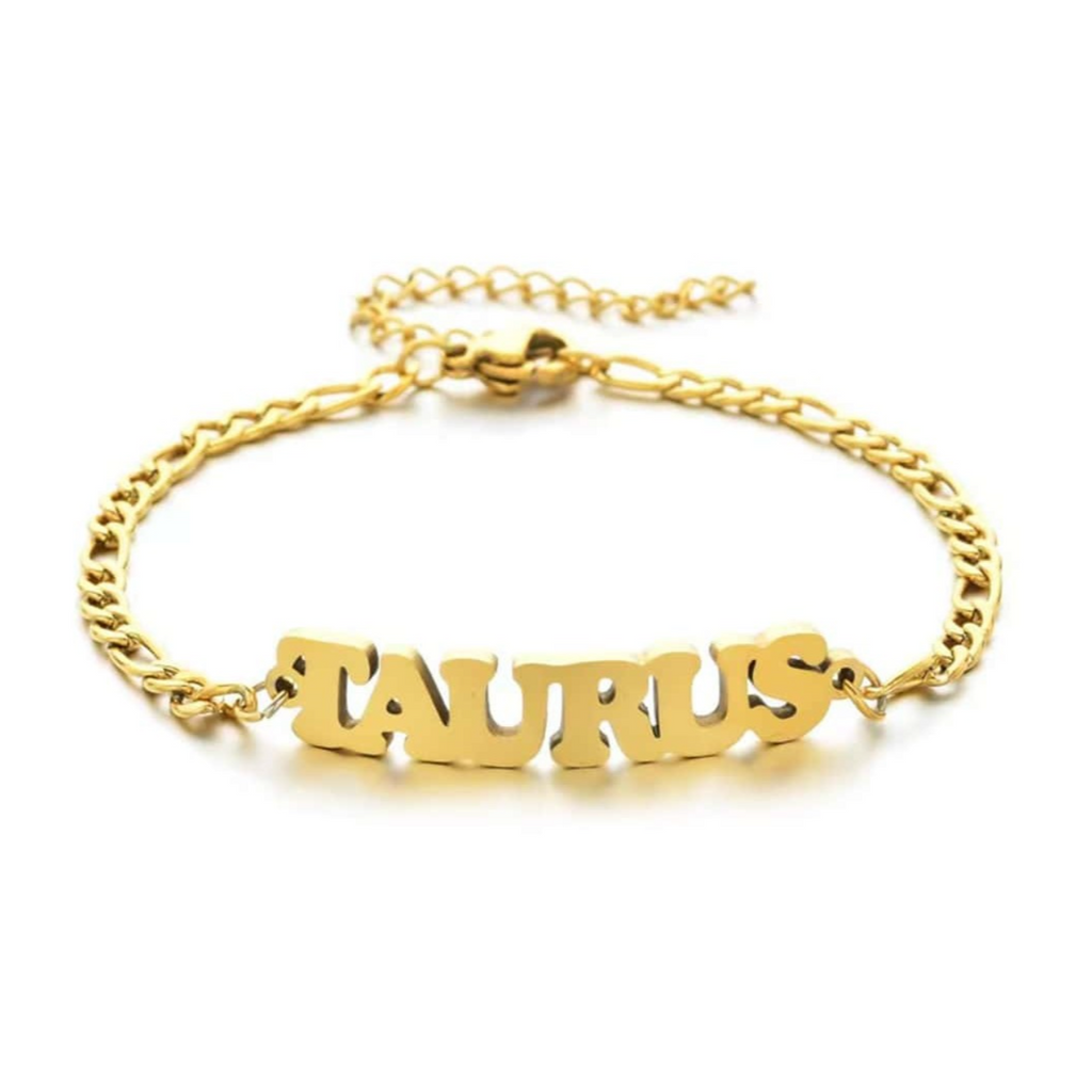 Gold Zodiac Letter Bracelet