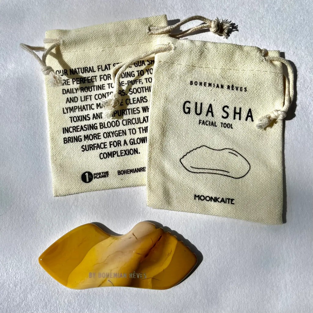Bohem Gua Sha Face + Sustainable Cotton Storage Bag