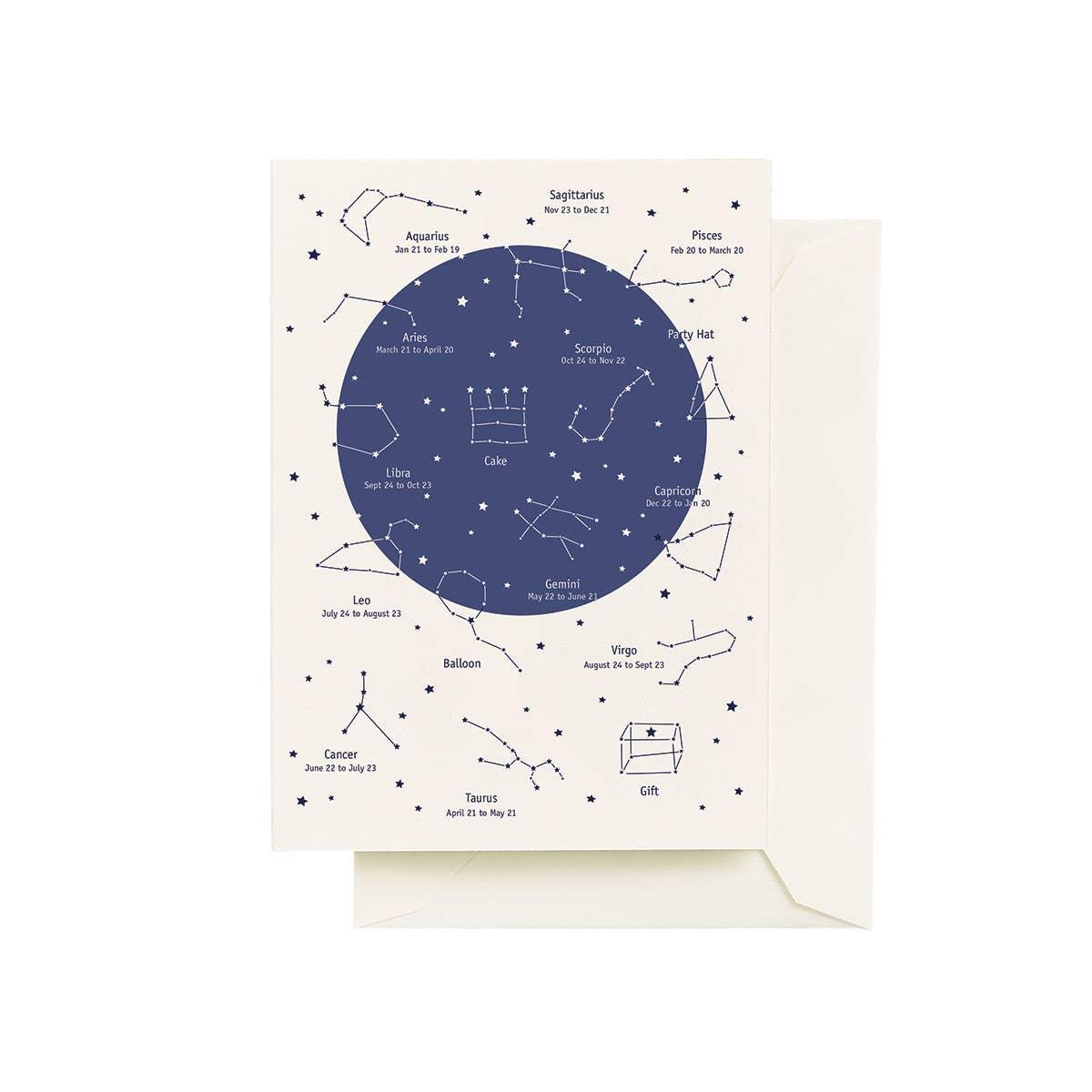 Constellations Birthday Card Bohemian R ves