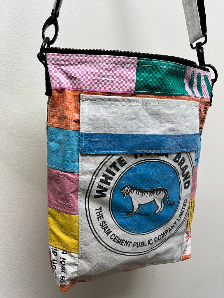Recycled Cement Bag Pocket Crossbody