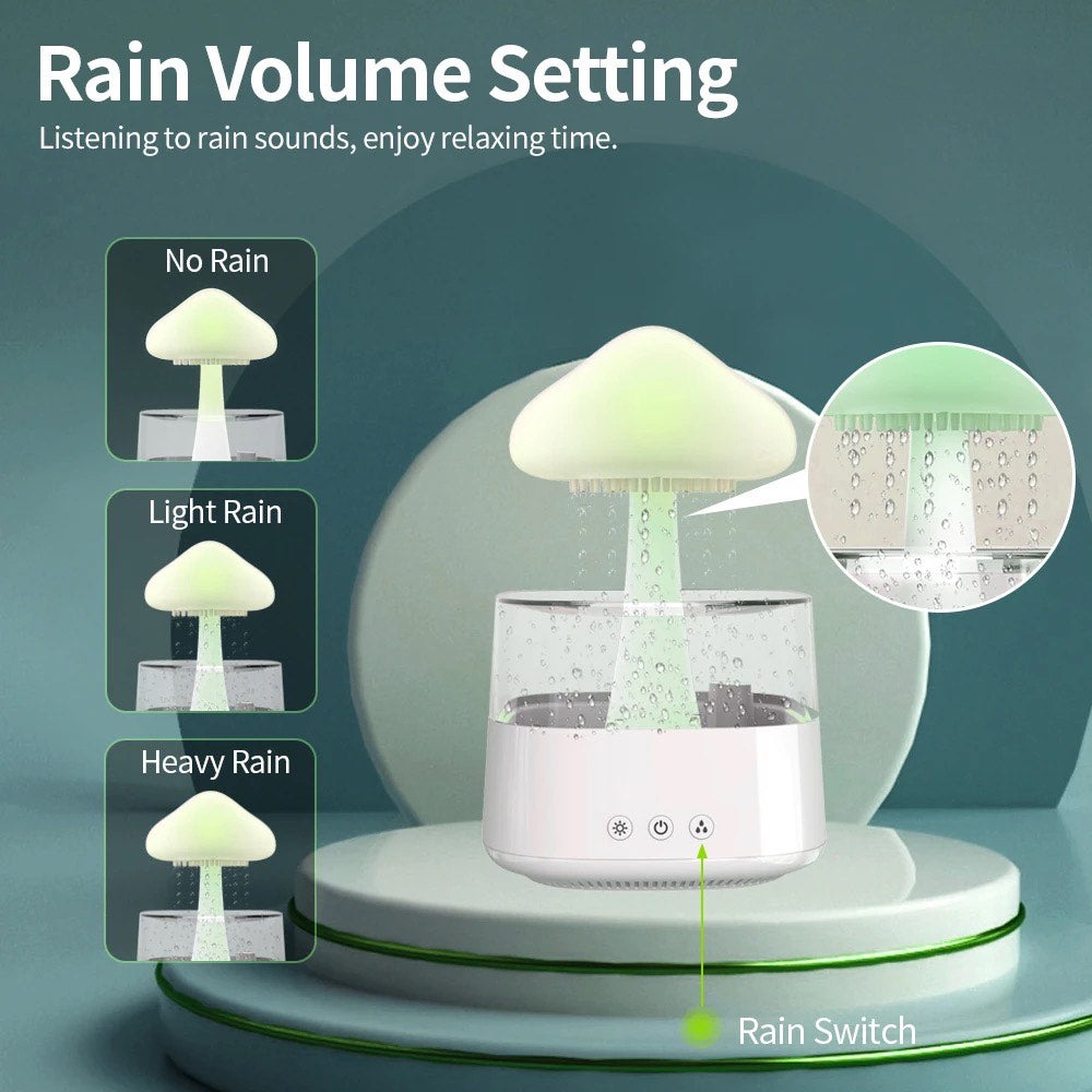 Mushroom Rain Cloud Sound & Ambient Light Diffuser