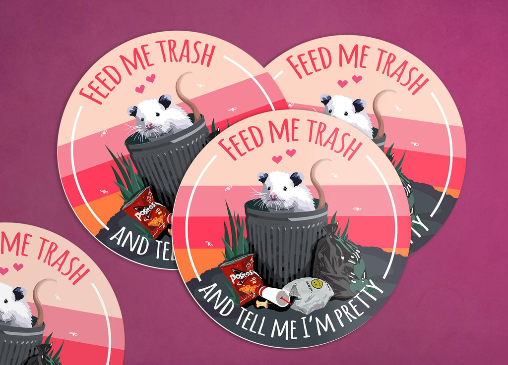 Feed Me Trash Possum Sticker