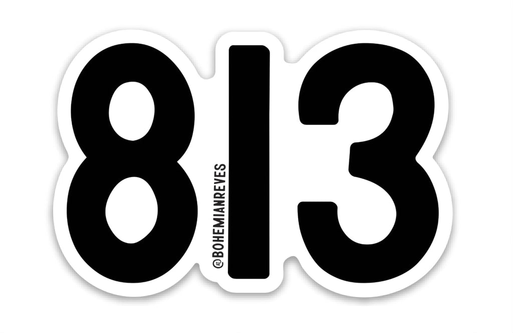 813 Tampa FL Sticker