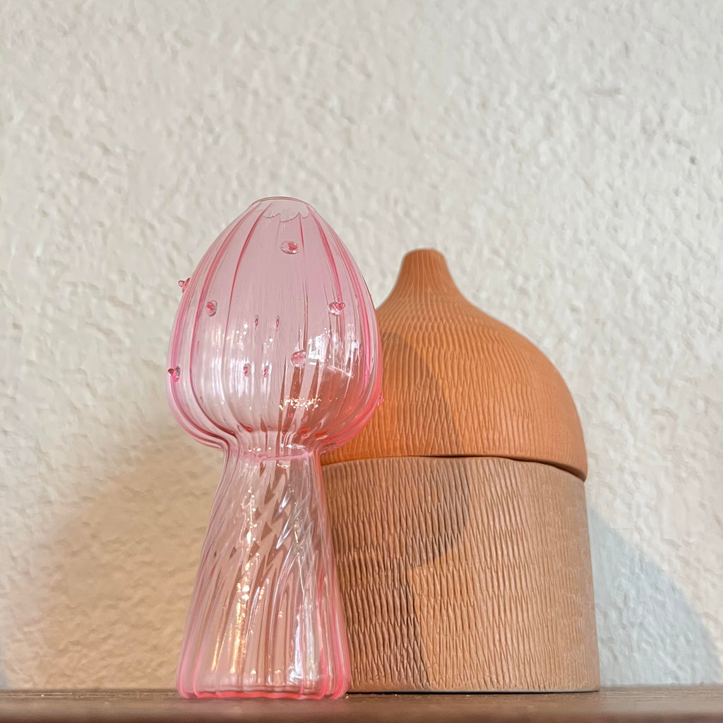 Hot Pink Mushroom Vase