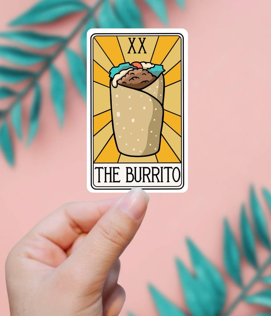 The Burrito Tarot Card Sticker