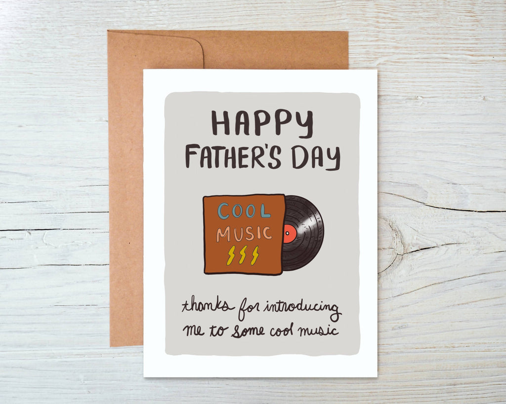 Hipster Dad Vinyl Record Father’s Day Card