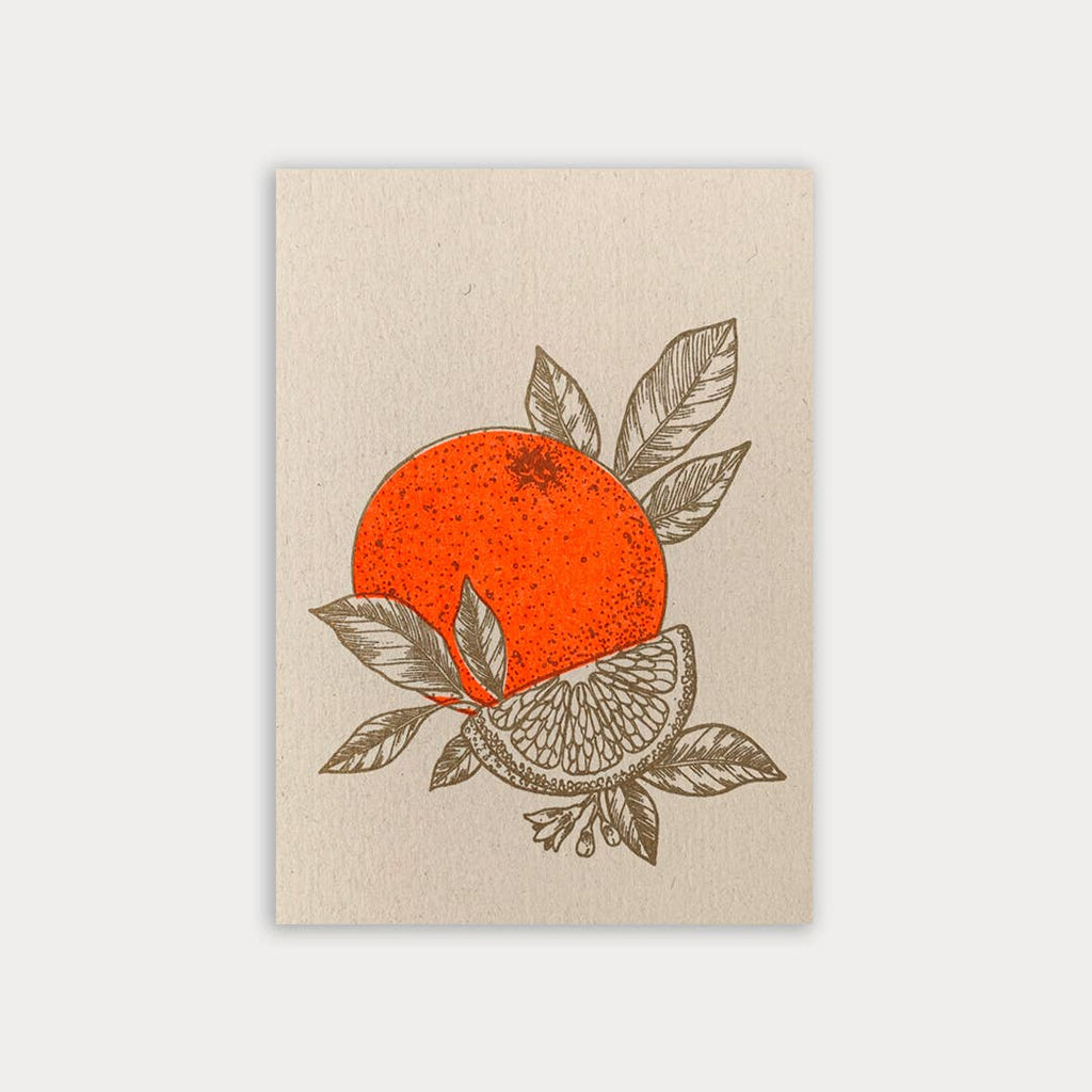 Orange Eco Risography Postcard