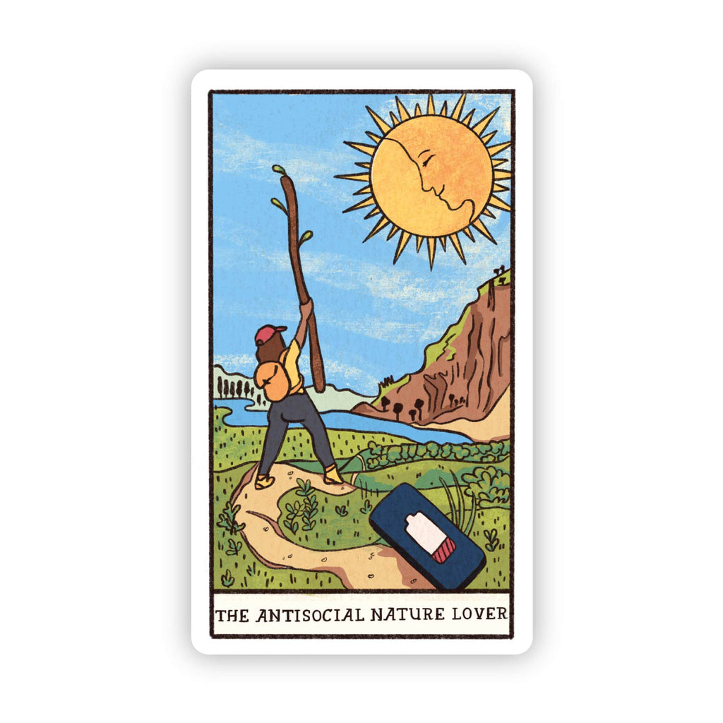 "The Anti Social Nature Lover" Tarot Card Sticker
