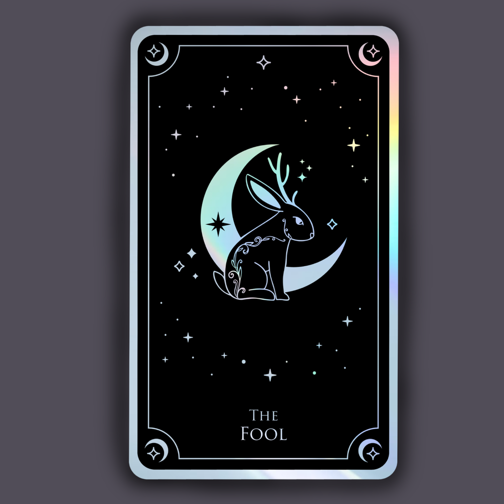 The Fool Holographic Celestial Tarot Card Sticker/Magnet