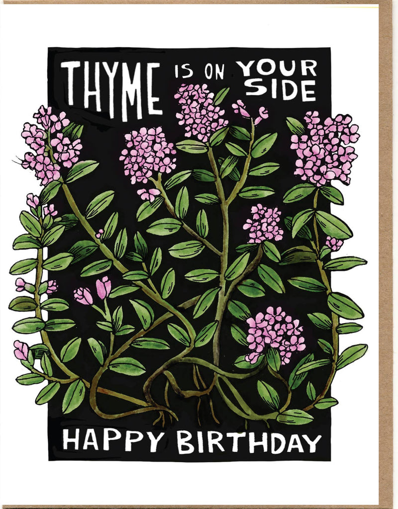 Thyme is on Your Side, Happy Birthday Card