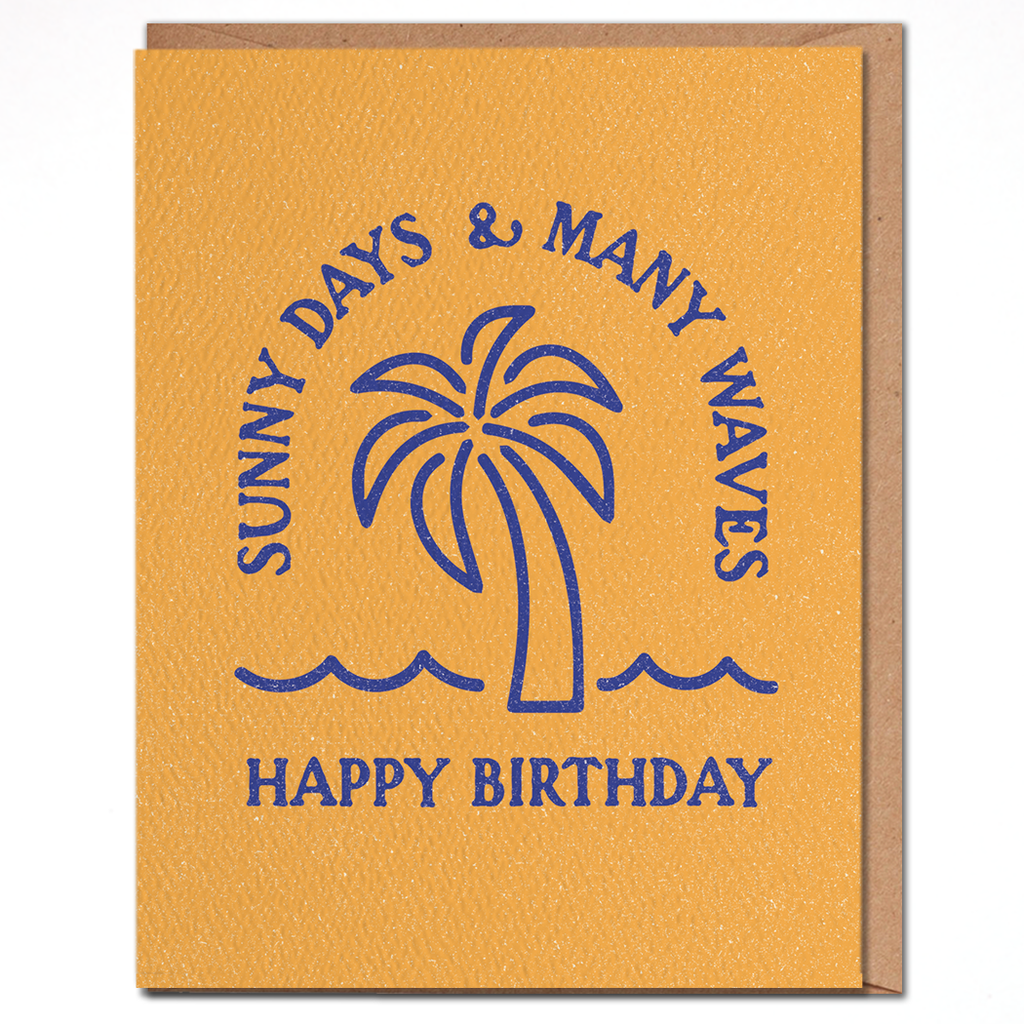 Sunny Days Many Waves Birthday Card