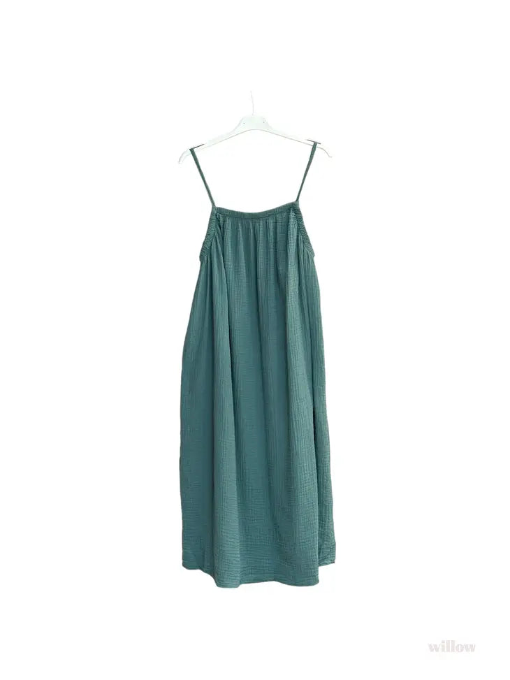 Cotton Mid-length Sling Dress