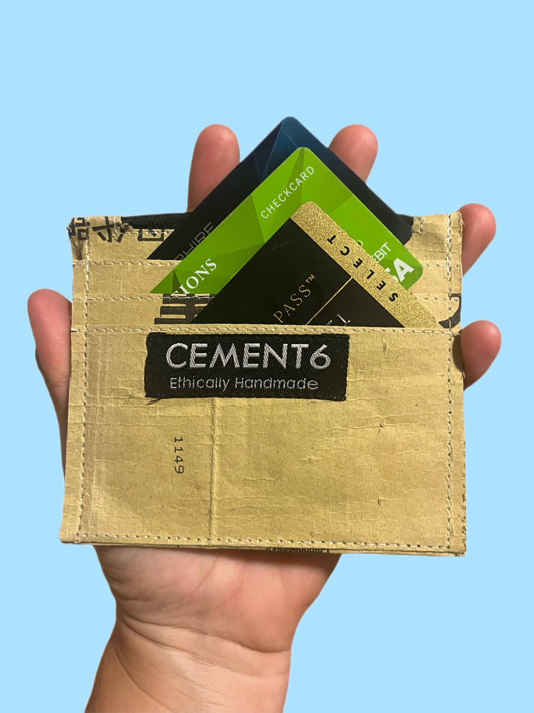 Recycled Cement Bag Slim Card Carrier