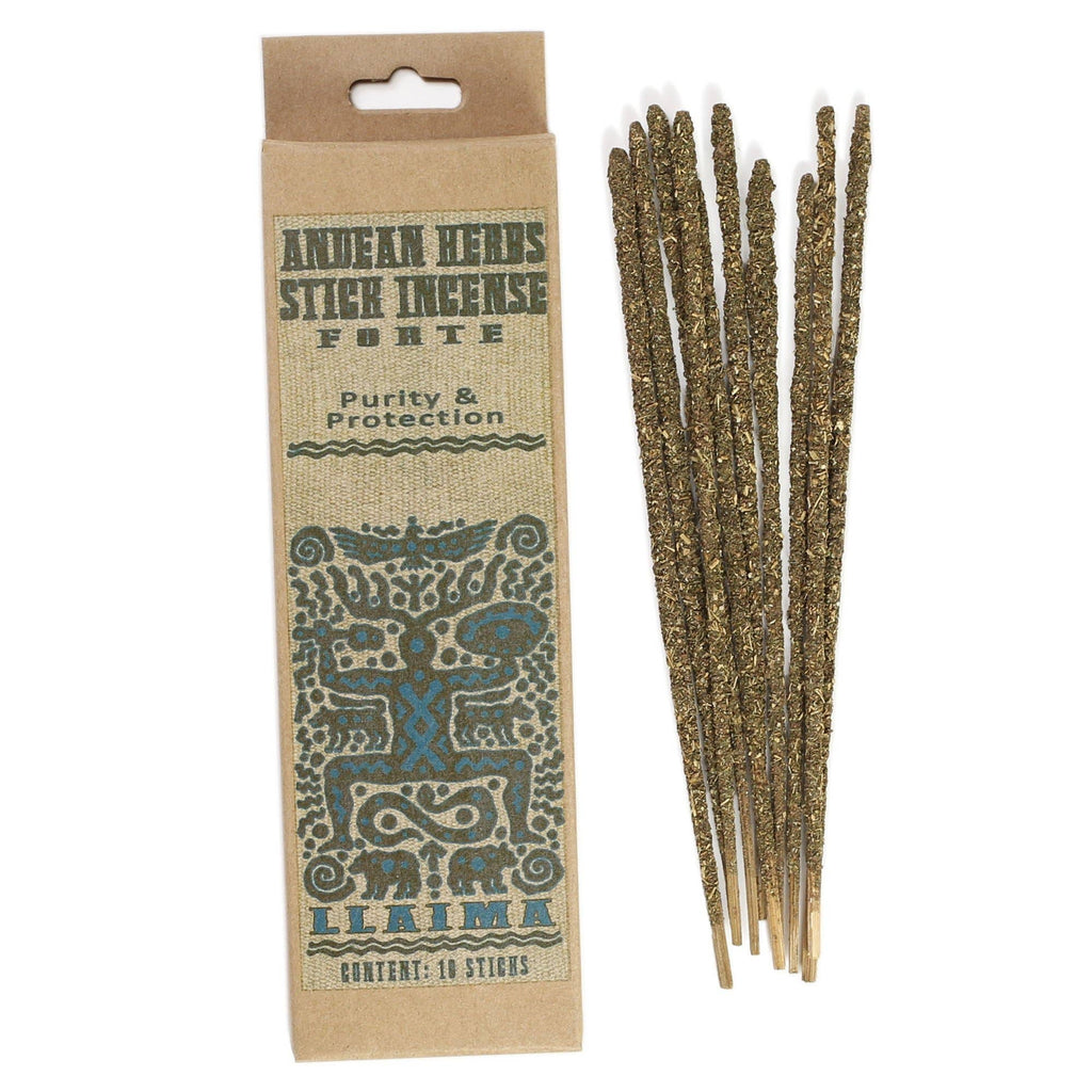 Smudging Incense- Andean Herb Incense - Forte - Purity & Protection -10 Sticks