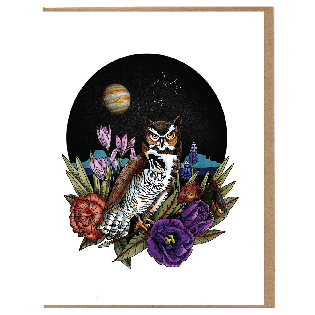 Sagittarius Owl Card