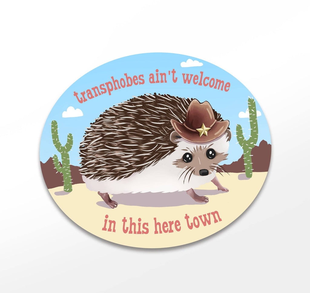 Trans Rights Hedgehog Sticker