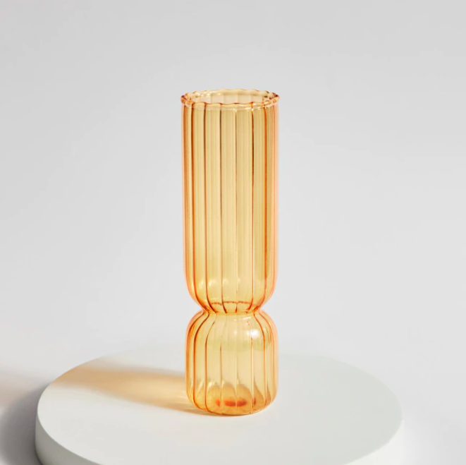 Tangerine Petite Glass Vase