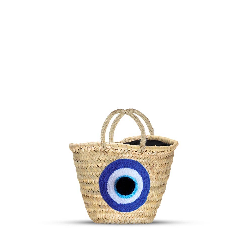 Capri Evil Eye Straw Bag