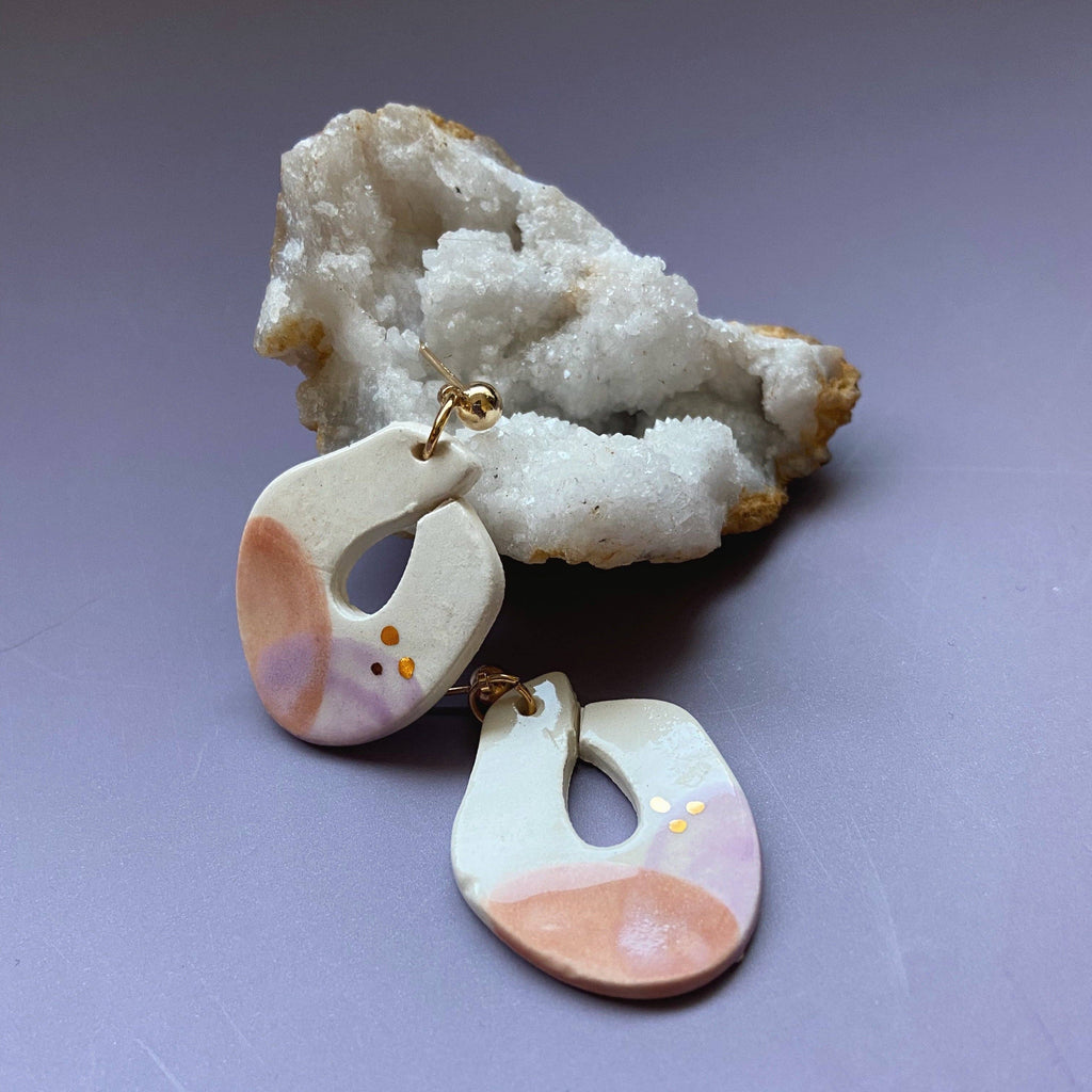 Ceramic Loop Earrings