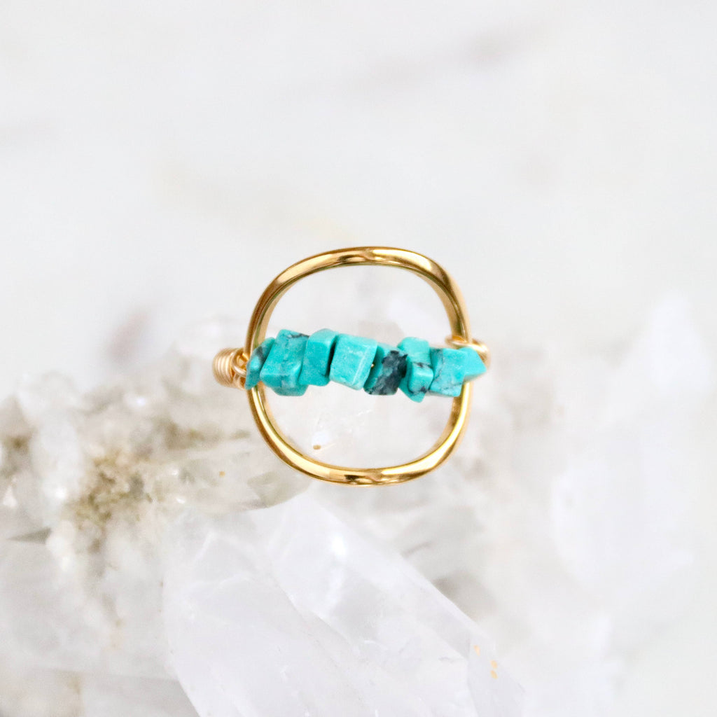 Turquoise Chip Ring