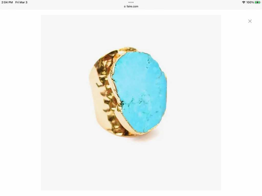 Turquoise Mesa Ring Cuff