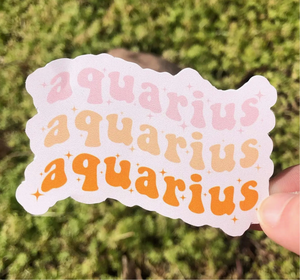 Aquarius Star Sign Sticker