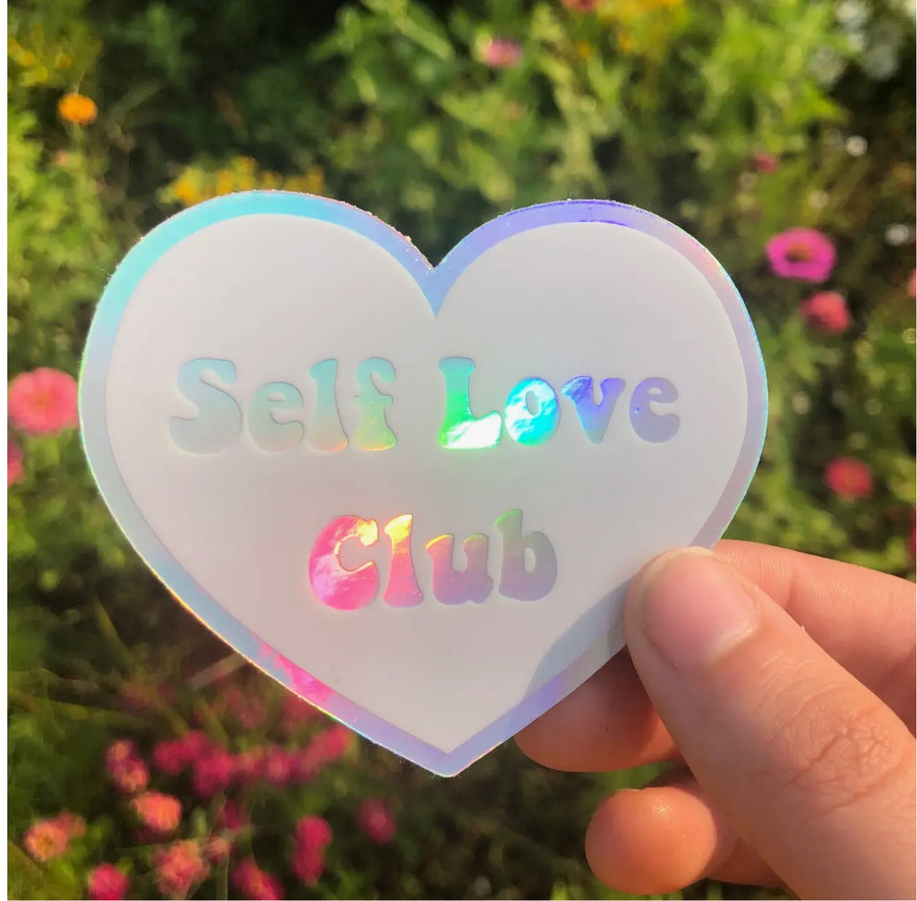 Self Love Club Holographic Sticker