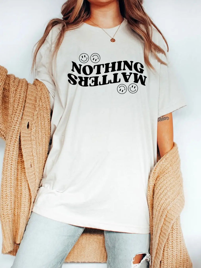 Nothing Matters Retro Smiley Graphic Tee